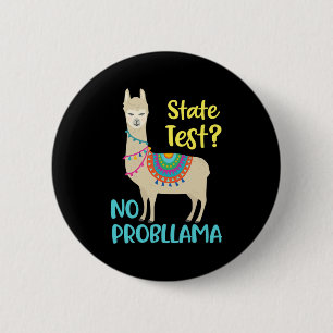 Grappige Motivatie staat testdag voor studenten Ronde Button 5,7 Cm