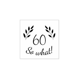 Grappige Motiverende Rustieke Takjes 60e Verjaarda Rubberstempel