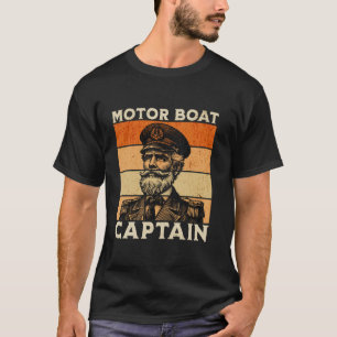 Grappige motorboot Captain T-shirt