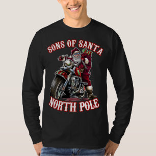 Grappige Motorfiets Biker Opa Santa Sons of Chris T-shirt