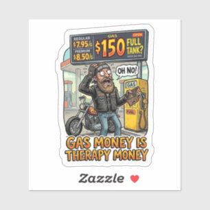 Grappige motorsticker - Maak het net warm Motorage Sticker