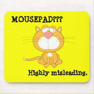Grappige Mousepad met Trieste Kat Muismat