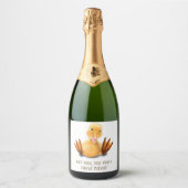 Grappige mousserende wijn of wijnlabel Playful Duc Sparkling Wijnetiket (Voorkant)