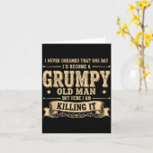 Grappige Mpy Oude Man  Kaart (Gele Bloem)