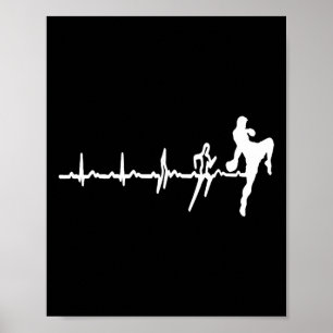 Grappige Muay Thai Hartslag Hart Kickboksen Liefde Poster