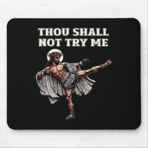 Grappige Muay Thai Heer Jezus Thaiboksen Kickbokse Muismat