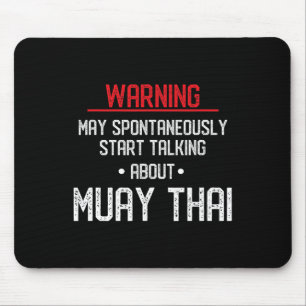 Grappige Muay Thai Waarschuwing - Nak Muay, Kickbo Muismat