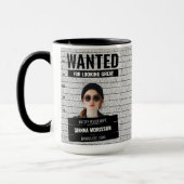 Grappige Mugshot Gezocht Poster Aangepaste Naam &  Mok (Links)
