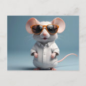 Grappige muis met bril briefkaart (Voorkant)
