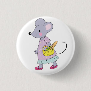 grappige muis ronde button 3,2 cm