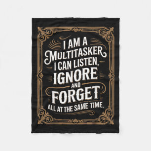 Grappige Multitasker Humor Quote Sarcastisch Grafi Fleece Deken