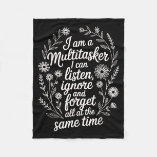 Grappige Multitasker Humor Quote Sarcastische Graf Fleece Deken