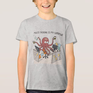 Grappige multitasking octopus | Office Humor Carto Tri-Blend Shirt