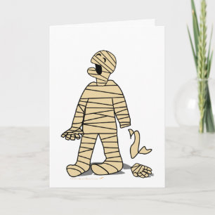 Grappige mummie gebroken hand Halloween Kaart