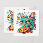 Grappige Mummie Kat Halloween (Voorkant / Achterkant)