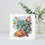 Grappige Mummie Kat Halloween (Staand voorkant)