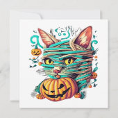 Grappige Mummie Kat Halloween (Achterkant)