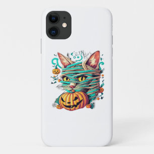 Grappige Mummie Kat Halloween iPhone 11 Hoesje