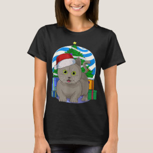 Grappige Munchkin Kat Kerstmis Boom Decor T-shirt