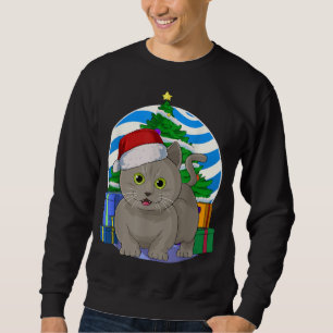 Grappige Munchkin Kat Kerstmis Boom Decor Trui