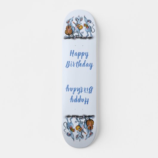 Grappige Musical Mouse Verjaardag Gift Skateboard (Voorkant)