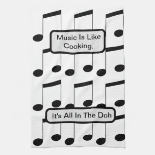 Grappige muziek is als koken, theedoek