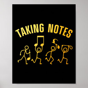 Grappige muziek kunst voor mannen vrouwen Musical Poster