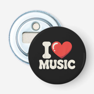 Grappige muziek kunst voor mannen vrouwen muziekle button flesopener