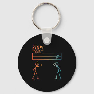 Grappige muziek ontwerp voor mannen vrouwen muziek sleutelhanger