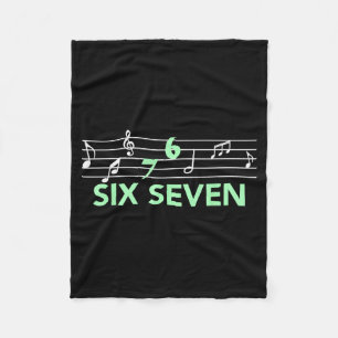 Grappige Muzieknummer 67 Muziekmeme Slang Zes Zeve Fleece Deken