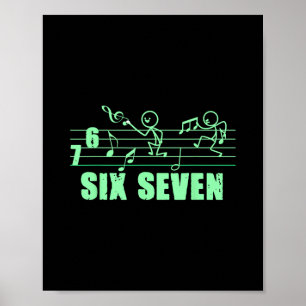 Grappige Muzikale 67 Muziek Meme Slang Zes Zeven M Poster
