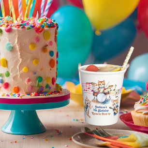 Grappige Muzikale Katten Karaoke Kids Verjaardagsf Papieren Bekers