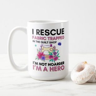 Grappige naaiofferte  bloemennaaimachine koffiemok