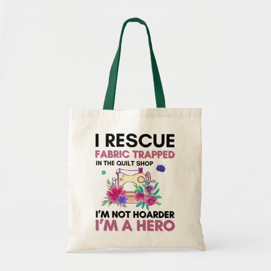 Grappige naaiofferte  bloemennaaimachine tote bag (Voorkant)