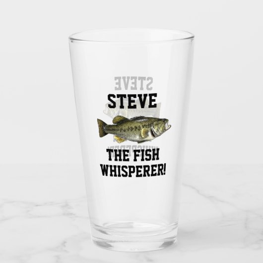 Grappige Naam Vis Fluisteraar Largemouth Bass Spor Glas (Voorkant)
