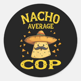 Grappige Nacho Gemiddelde Agent  Ronde Sticker