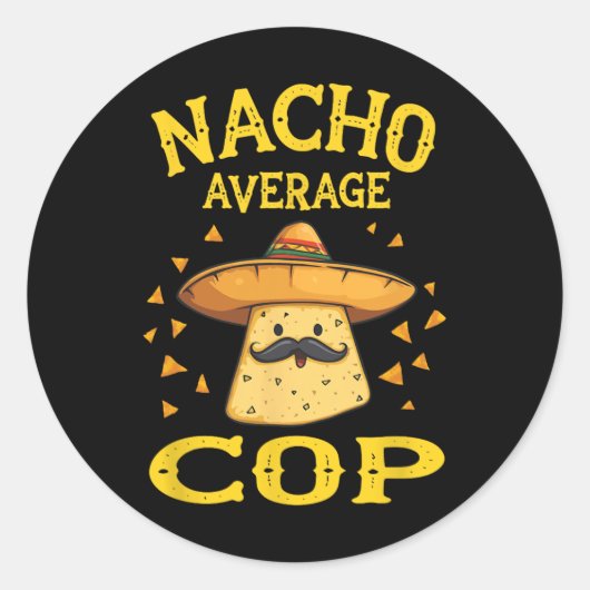 Grappige Nacho Gemiddelde Agent Ronde Sticker (Voorkant)