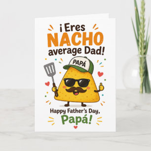 Grappige Nacho Gemiddelde Papa Tweetalige Vaderdag Kaart
