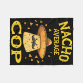 Grappige Nacho Gemiddelde Politieagent  Fleece Deken (Voorkant (Horizontaal))