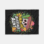 Grappige Nacho gemiddelde tante met Sombrero Cinco Fleece Deken (Voorkant (Horizontaal))