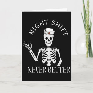 Grappige Nachtshift Verpleegster Icu Rn Er Cvicu N Kaart