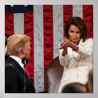 Grappige Nancy Pelosi Trump Democrat Politieke Par Poster
