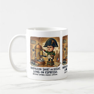 Grappige Napoleon koffie caricatuur - te klein van Koffiemok