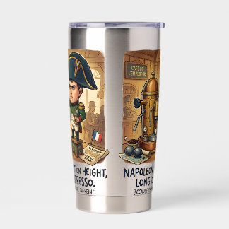 Grappige Napoleon Koffie Karikatuur - Klein van Po Geïsoleerde Drinkbeker