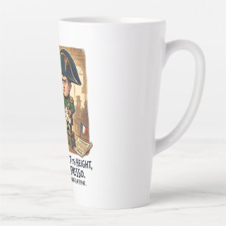 Grappige Napoleon koffie karikatuur - Tekort aan l Latte Mok