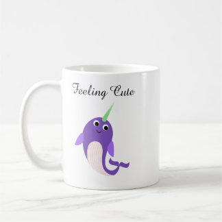 Grappige Narwhal Mok gevoel Schattigee koffiekop
