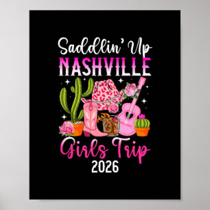 Grappige Nashville Meisjesreis 2026 Meisjes Vakant Poster
