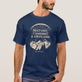 Grappige Natuur en Vliegtuig T-shirt (Voorkant)