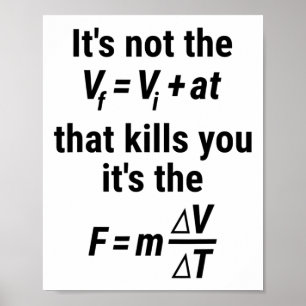 Grappige Natuurkunde T Shirt met een Herfst en For Poster