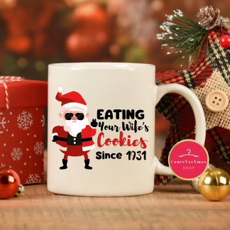 Grappige Naughty Santa Kerstmis Mok